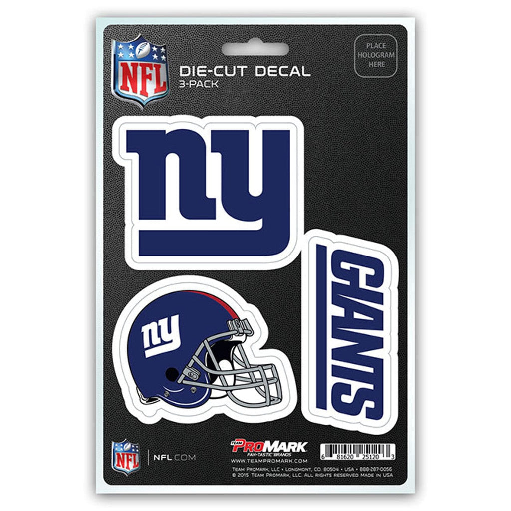 Decal Die Cut Teams 3 Pack New York Giants Decal Die Cut Team 3 Pack 681620251203