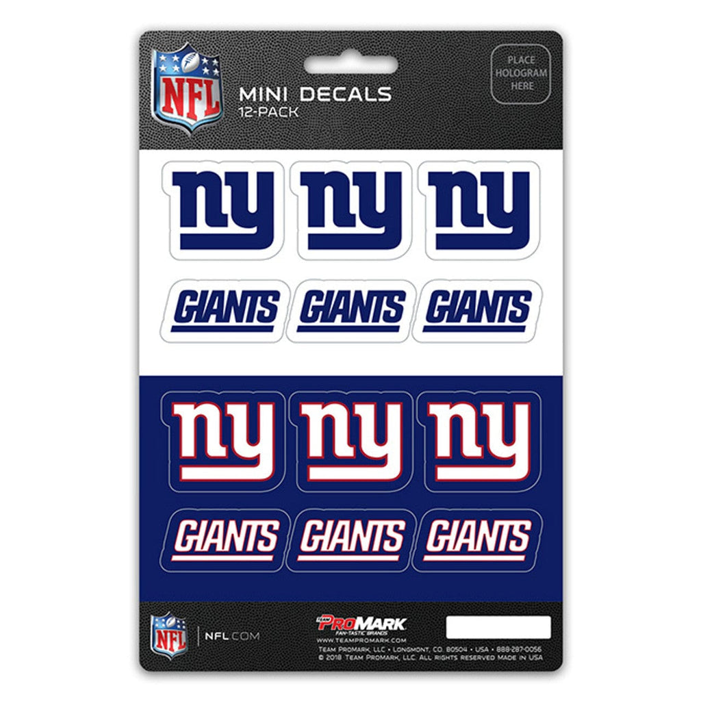 Decal Set Mini 12 Pack New York Giants Decal Set Mini 12 Pack 681620911206