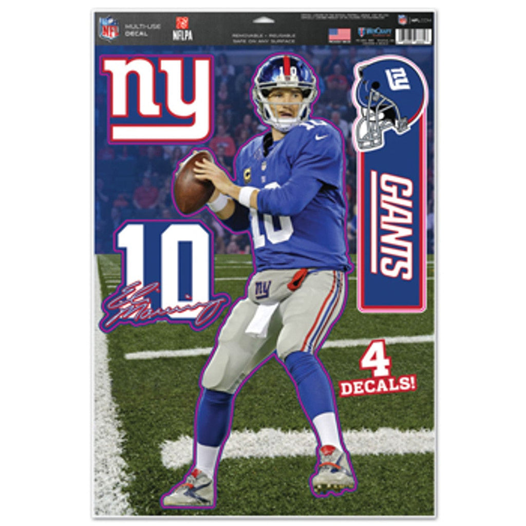 Decal 11x17 Multi Use New York Giants Eli Manning Decal 11x17 Multi Use - Special Order 032085754165