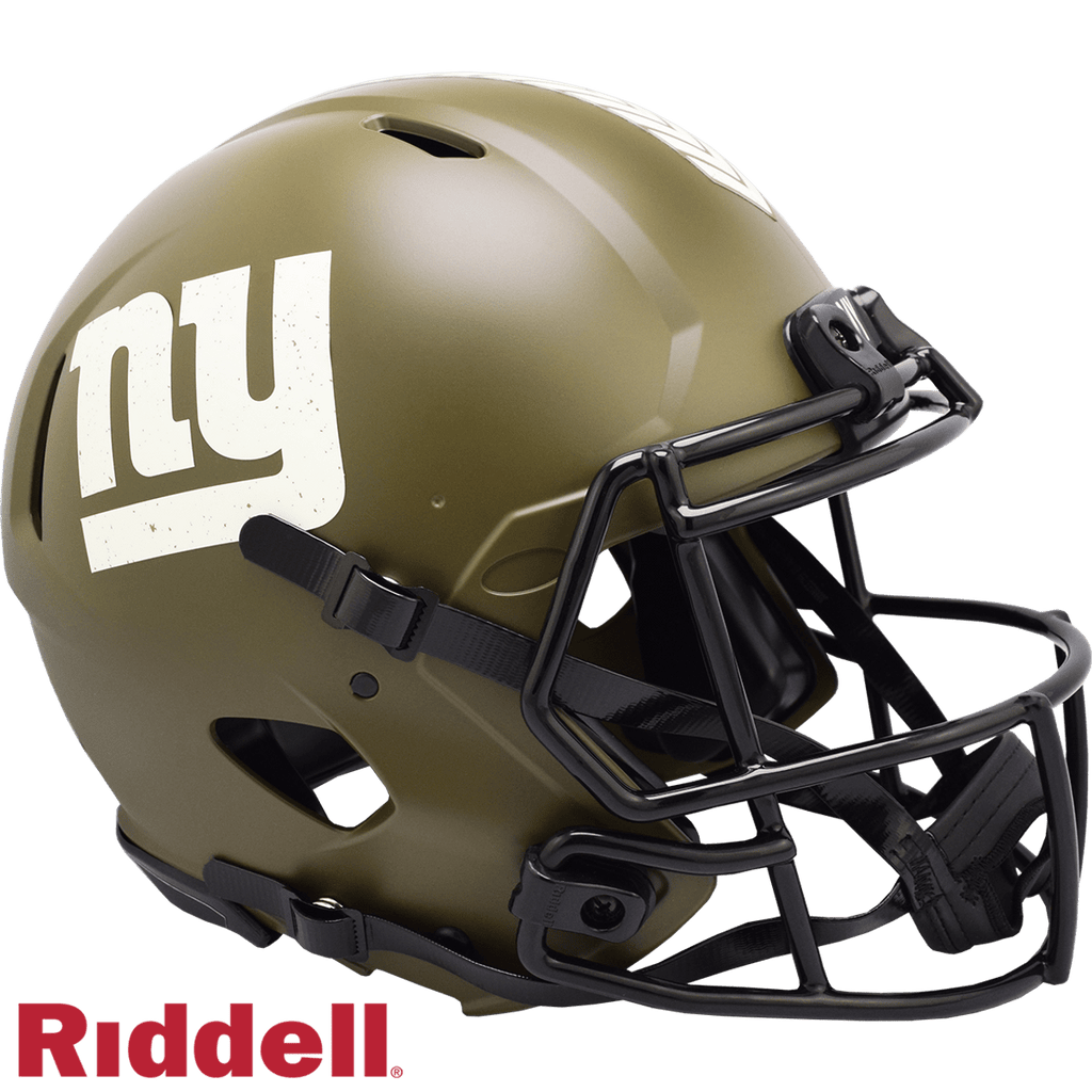 Salute to Service Helmets New York Giants Helmet Riddell Authentic Full Size Speed Style Salute To Service 095855632421