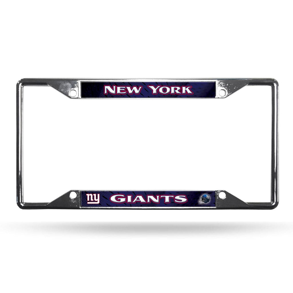 License Frame Chrome EZ New York Giants License Plate Frame Chrome EZ View 094746525323