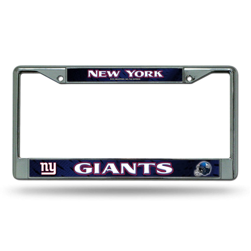 License Frame Chrome New York Giants License Plate Frame Chrome Printed Insert 611407026557