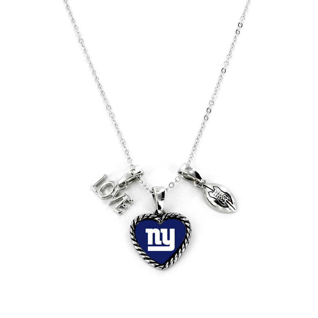 Jewelry Necklace Charm New York Giants Necklace Charmed Sport Love Football - Special Order 763264778541