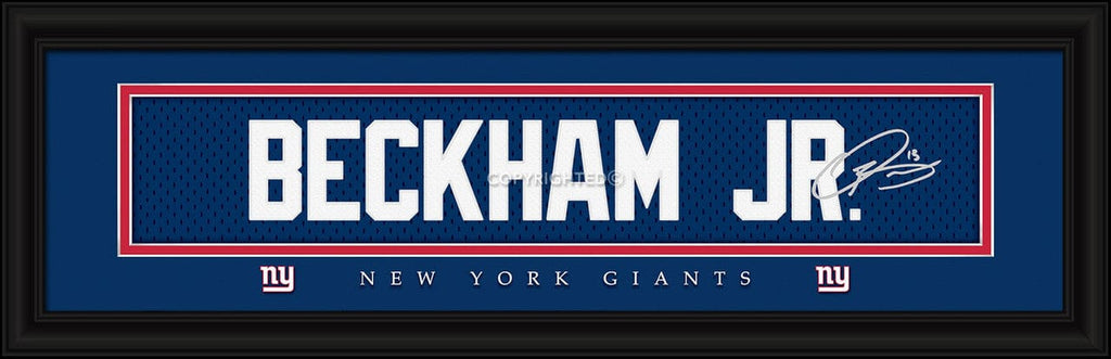 New York Giants New York Giants Print 8x24 Signature Style Odell Beckham Jr 848655048912