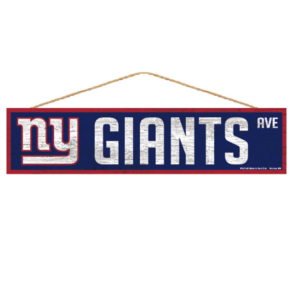 Sign 4x17 Avenue New York Giants Sign 4x17 Wood Avenue Design 032085929334