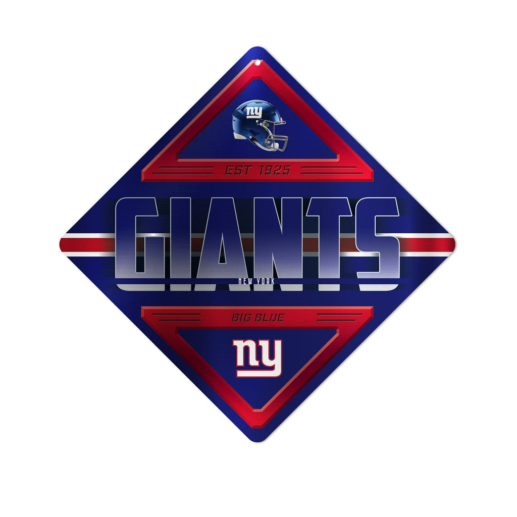 Sign 12x12 Metal New York Giants Sign Metal Diamond Shape 611407462386