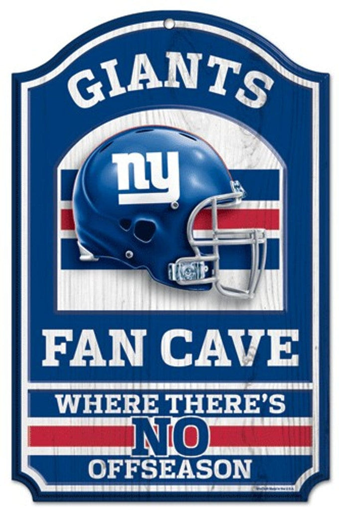 Sign 11x17 Fan Cave New York Giants Wood Sign - 11"x17" Fan Cave Design 032085059222