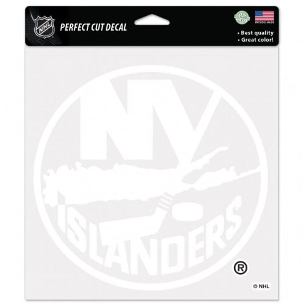 Decal 8x8 Perfect Cut White New York Islanders Decal 8x8 Perfect Cut White - Special Order 032085296221