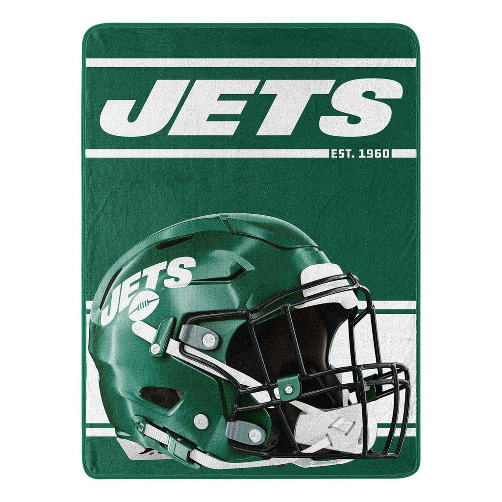 Blankets 46x60 Micro Raschel New York Jets Blanket 46x60 Micro Raschel Run Design Rolled 190604129907