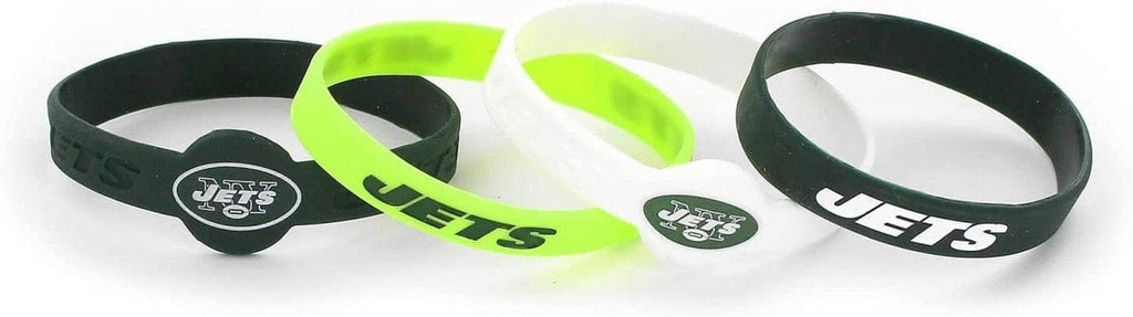 Jewelry Bracelets 4 Packs New York Jets Bracelets 4 Pack Silicone 763264900430