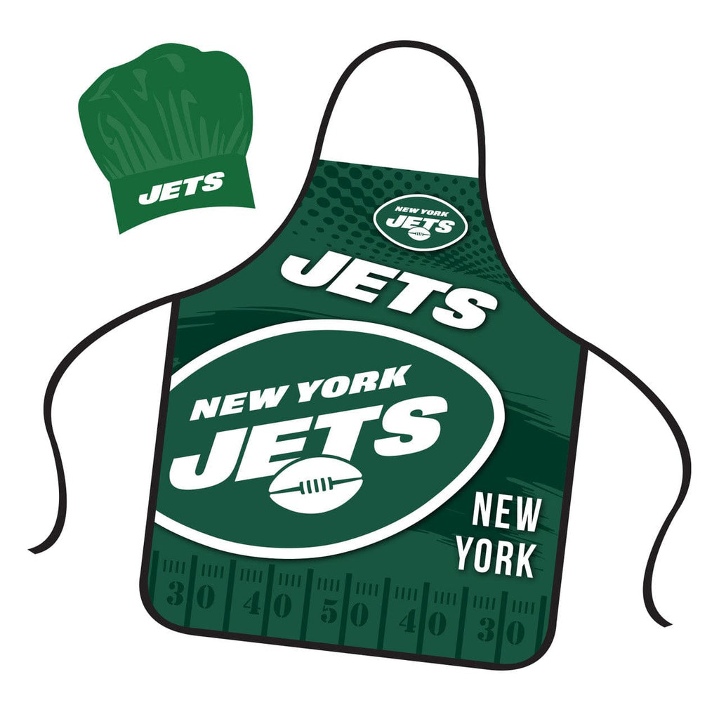 Chef Hat and Apron Sets New York Jets Chef Hat and Apron Set 194688000367