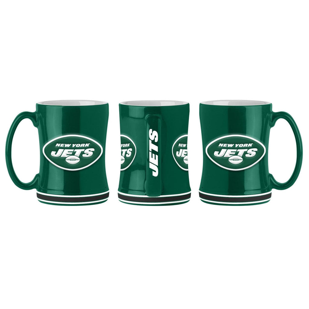 Drink Mug 14 Relief New York Jets Coffee Mug 14oz Sculpted Relief 2019 192254095748