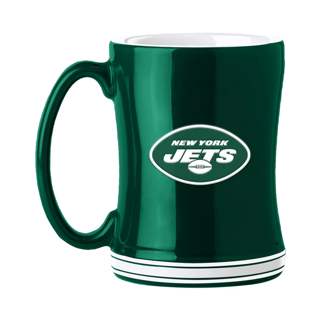 Drinkware New York Jets Coffee Mug 14oz Sculpted Relief Team Color 806293047933