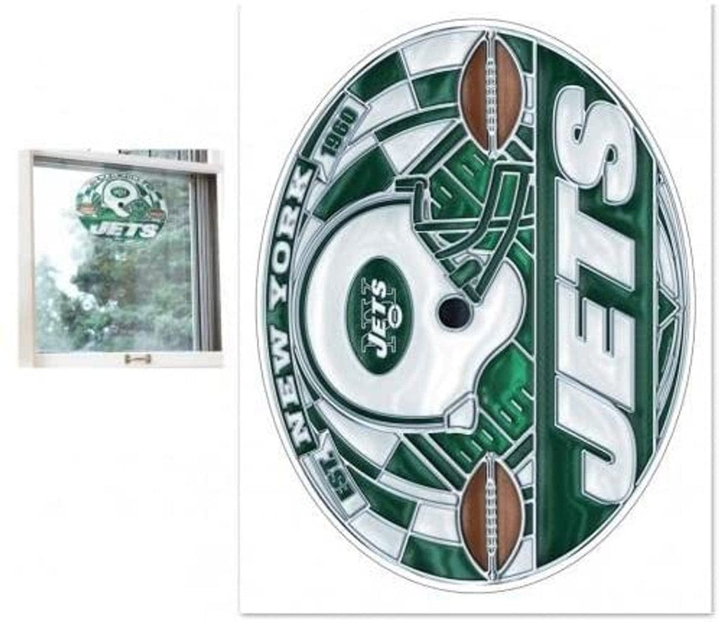 Decal 11x17 Multi Use New York Jets Decal 11x17 Multi Use stained Glass Style 032085201010