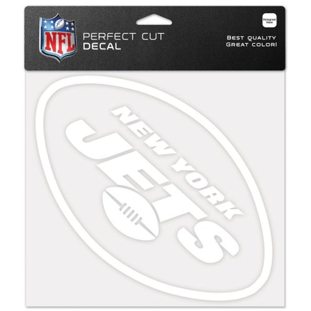 Decal 8x8 Perfect Cut White New York Jets Decal 8x8 Die Cut White 032085256805