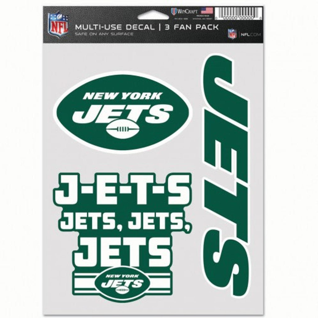 Fan Pack Decals New York Jets Decal Multi Use Fan 3 Pack 194166077942