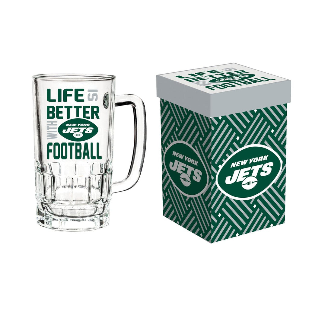 Boxed Tankard New York Jets Glass 18oz Tankard Boxed 801946936534