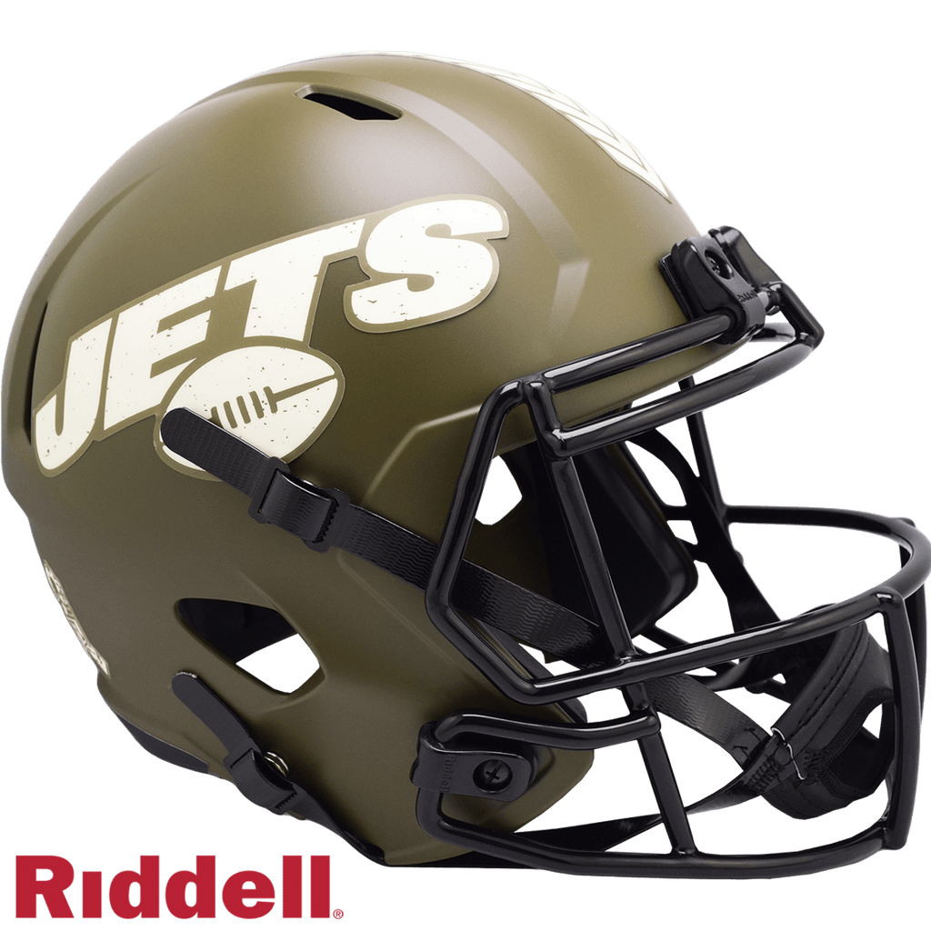 Salute to Service Helmets New York Jets Helmet Riddell Replica Full Size Speed Style Salute To Service 095855632780