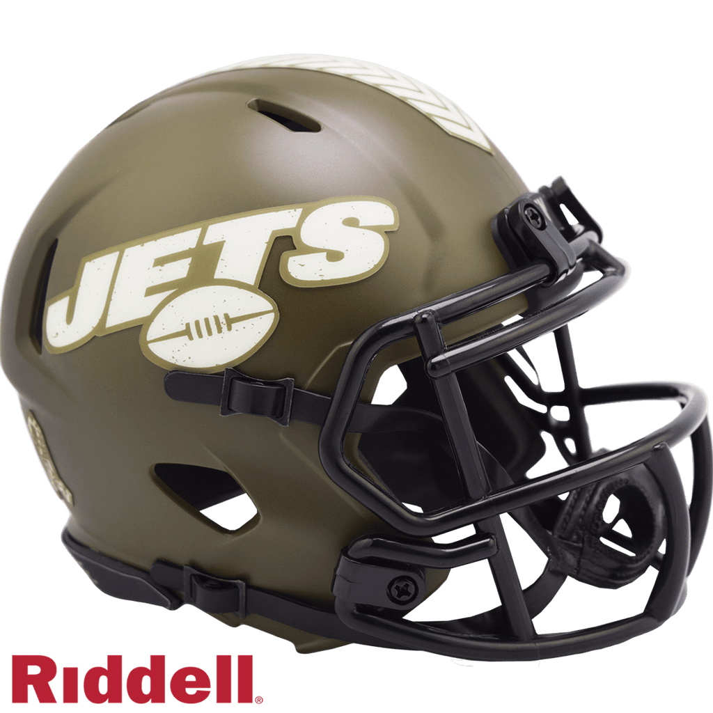 Salute to Service Helmets New York Jets Helmet Riddell Replica Mini Speed Style Salute To Service 095855633732