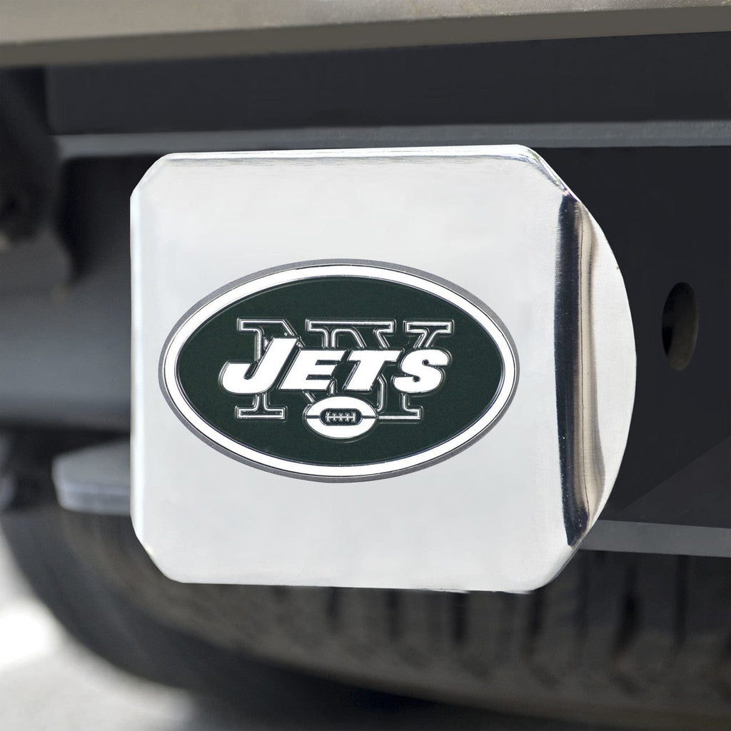 Auto Hitch Covers New York Jets Hitch Cover Color Emblem on Chrome 842281125948
