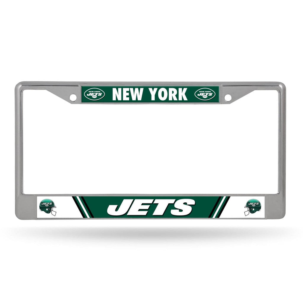 New York Jets New York Jets License Plate Frame Chrome Printed Insert 767345624253