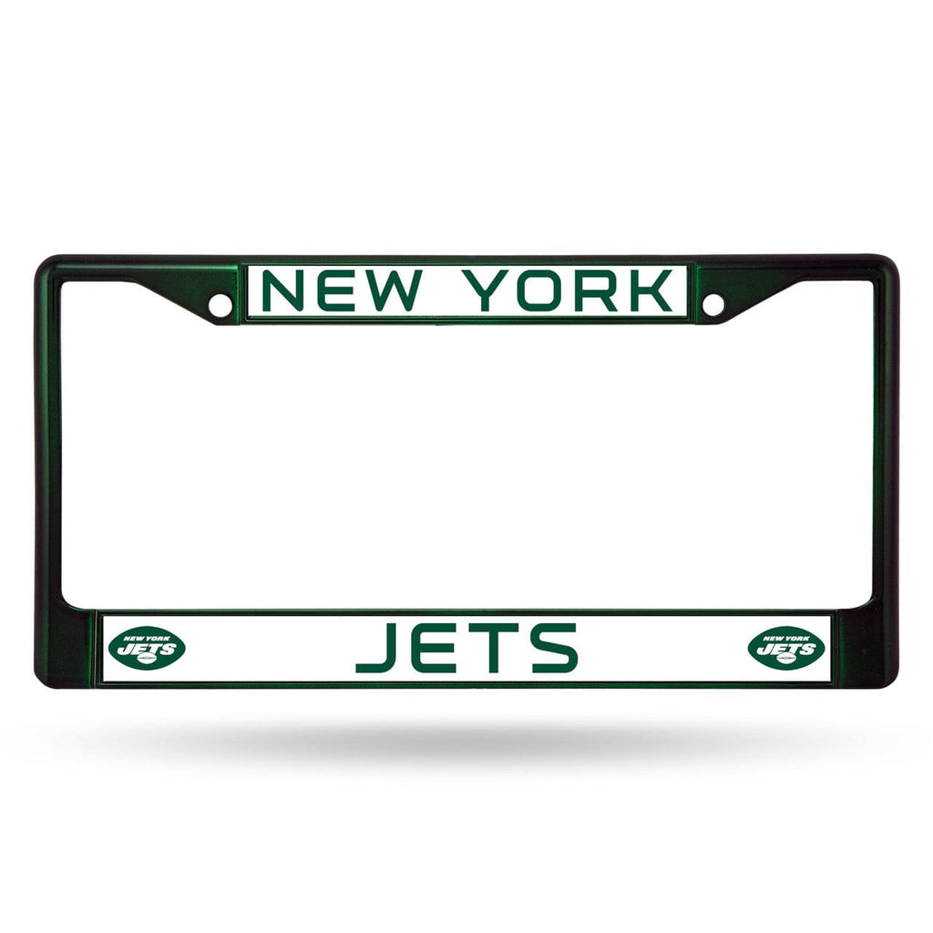 New York Jets New York Jets License Plate Frame Metal Dark Green 767345624246