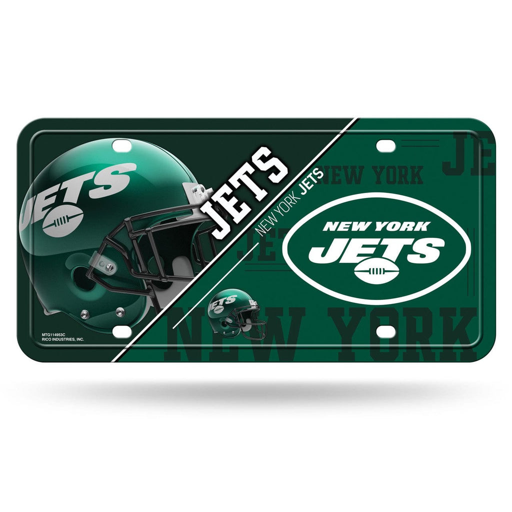 New York Jets New York Jets License Plate Metal Alternate Design 767345626004