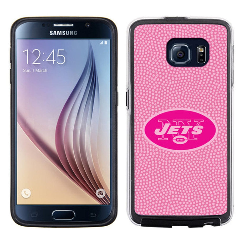 New York Jets New York Jets Phone Case Pink Football Pebble Grain Feel Samsung Galaxy S6 CO 637057008361