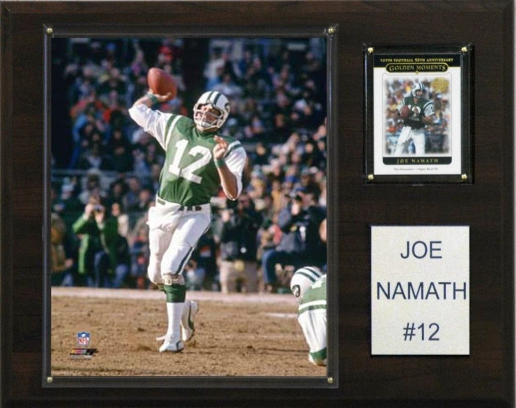 Plaque 12x15 New York Jets Plaque 12x15 Joe Namath Design 1215NAMATH