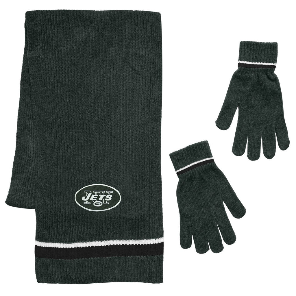 Scarf & Glove Gift Set Chenille New York Jets Scarf and Glove Gift Set Chenille 686699333065