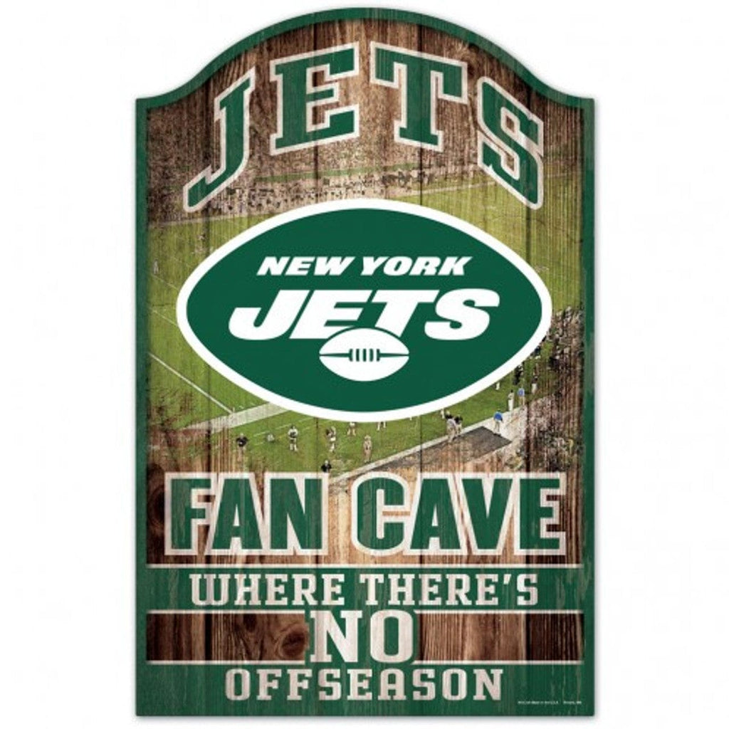 Sign 11x17 Fan Cave New York Jets Sign 11x17 Wood Fan Cave Design 032085059475