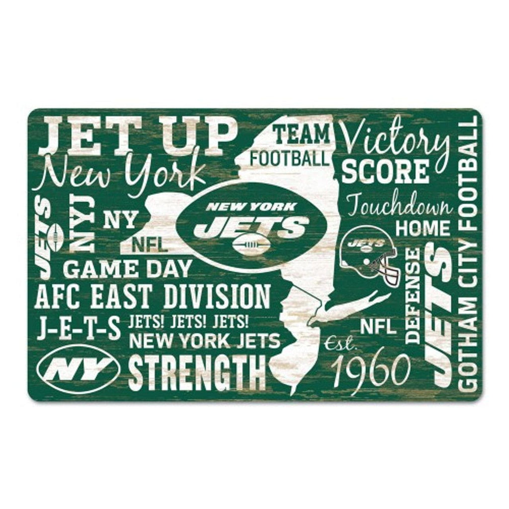 Sign 11x17 Established Home New York Jets Sign 11x17 Wood Wordage Design 032085618832