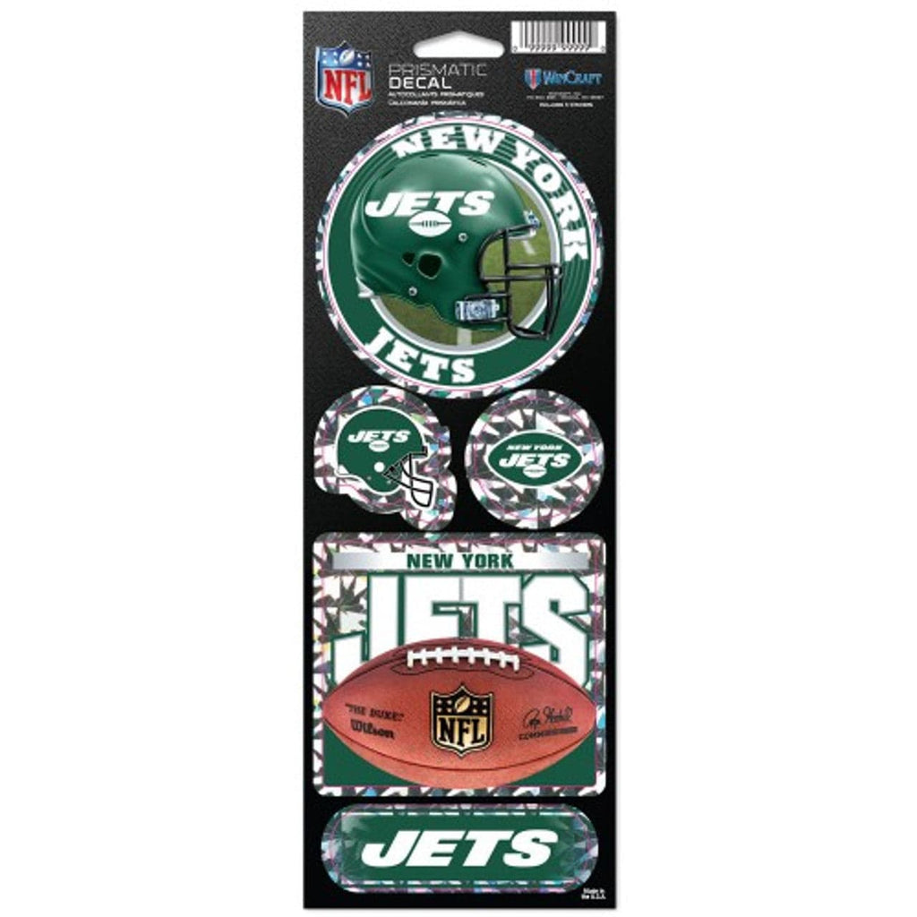 Decal 4x11 Die Cut Prismatic New York Jets Stickers Prismatic 032085899491