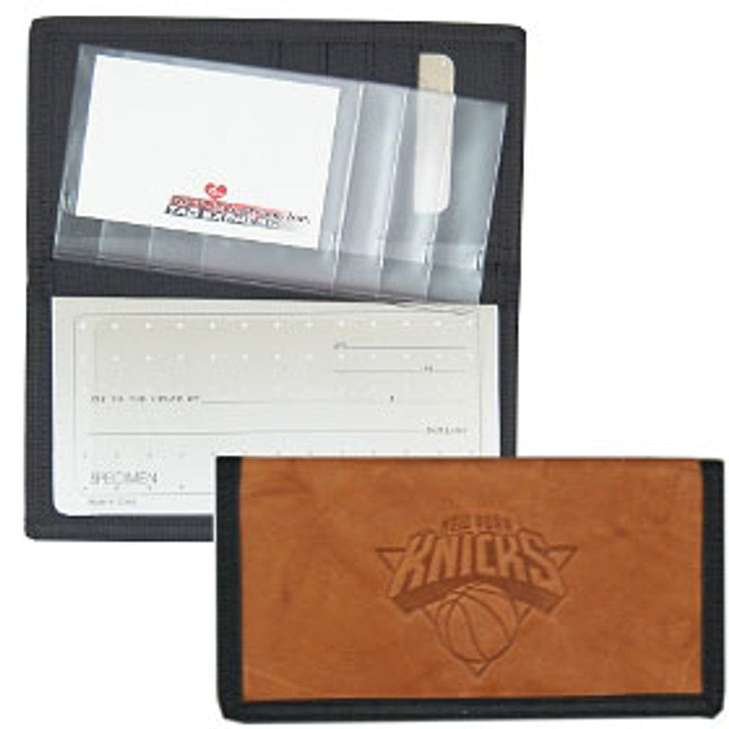 New York Knicks New York Knicks Checkbook Cover Leather/Nylon Embossed CO 024994546184