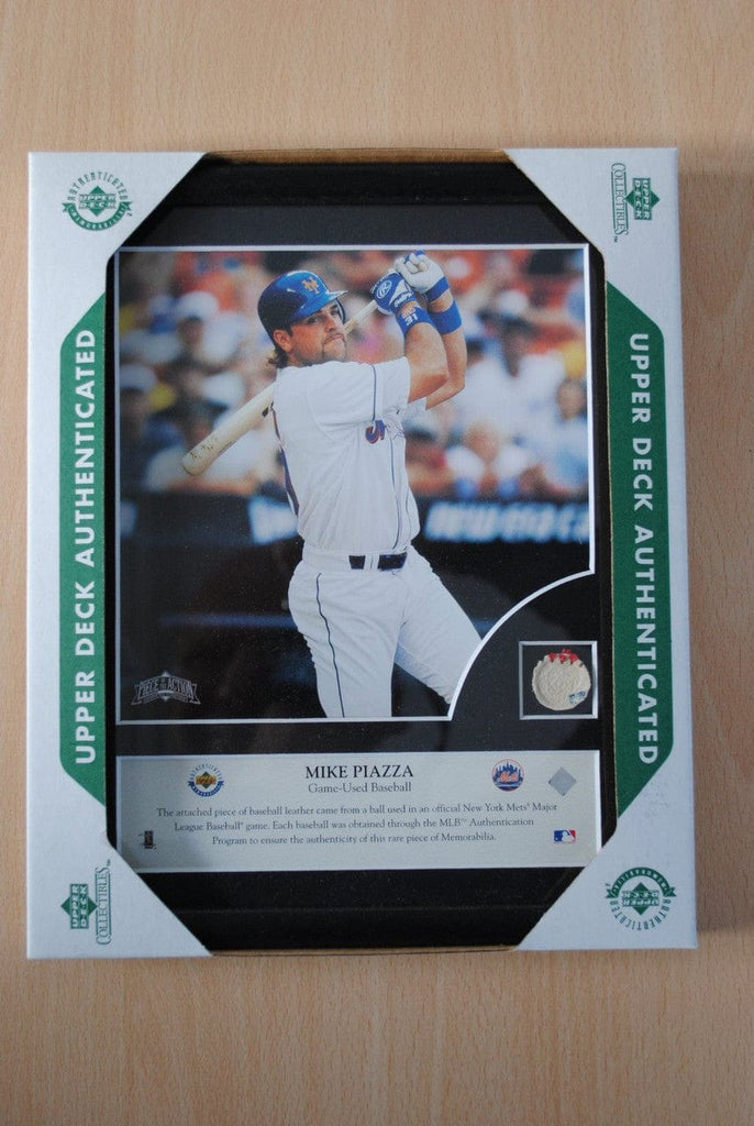 New York Mets New York Mets Mike Piazza Game Used Baseball Plaque CO 782870266594