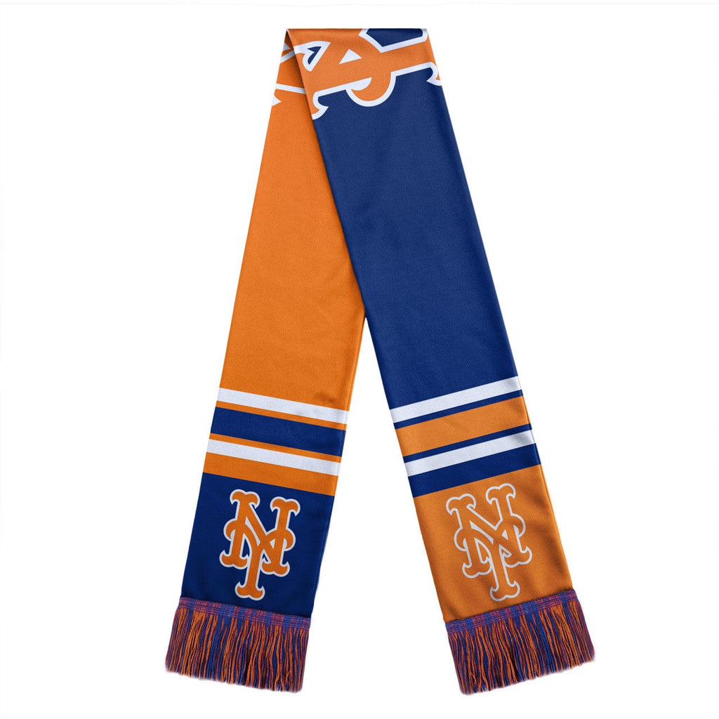 Scarf Colorblock Big Logo Style New York Mets Scarf Colorblock Big Logo Design 191418969024