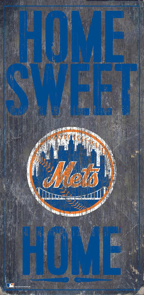 New York Mets New York Mets Sign Wood 6x12 Home Sweet Home Design 878460247286