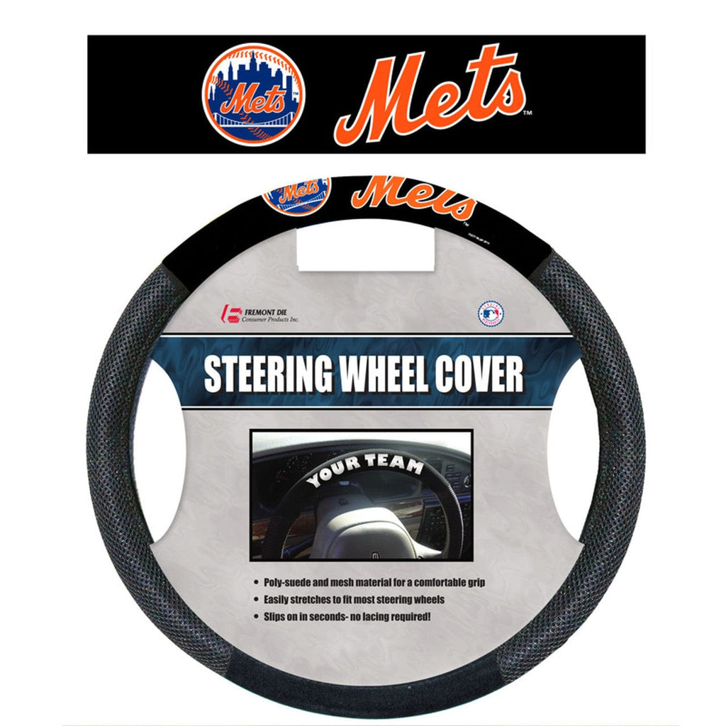 New York Mets New York Mets Steering Wheel Cover Mesh Style CO 023245685344