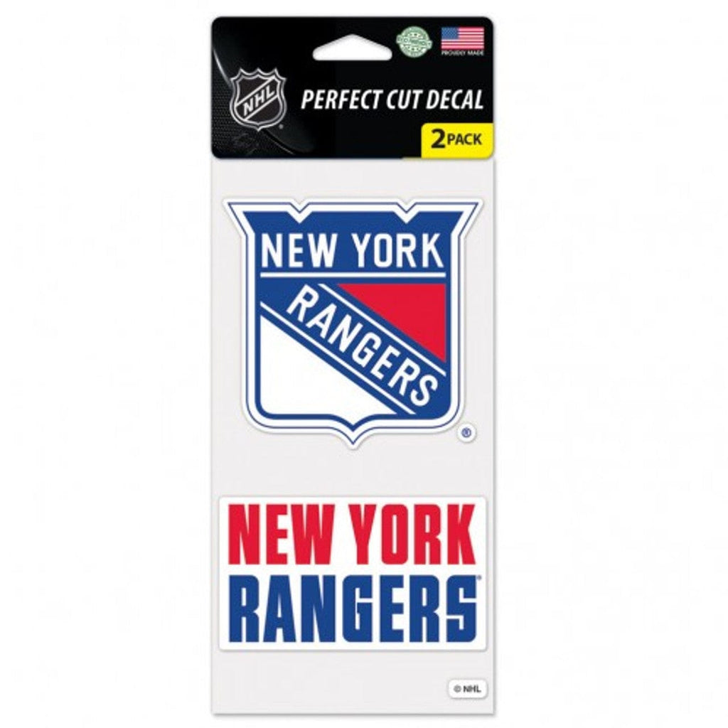 Decal 4x4 Perfect Cut Set of 2 New York Rangers Decal 4x4 Perfect Cut Set of 2 - Special Order 032085482143