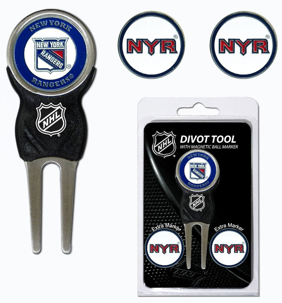 Golf Divot Tool with 3 Markers New York Rangers Golf Divot Tool with 3 Markers - Special Order 637556148452