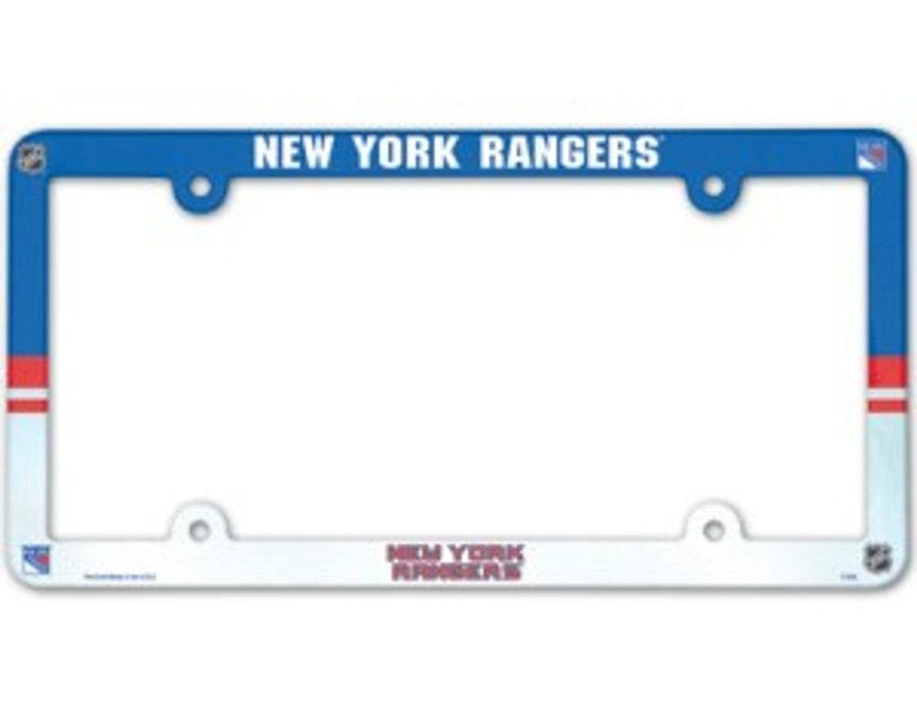 License Frame Plastic New York Rangers License Plate Frame Plastic Full Color Style 032085901118