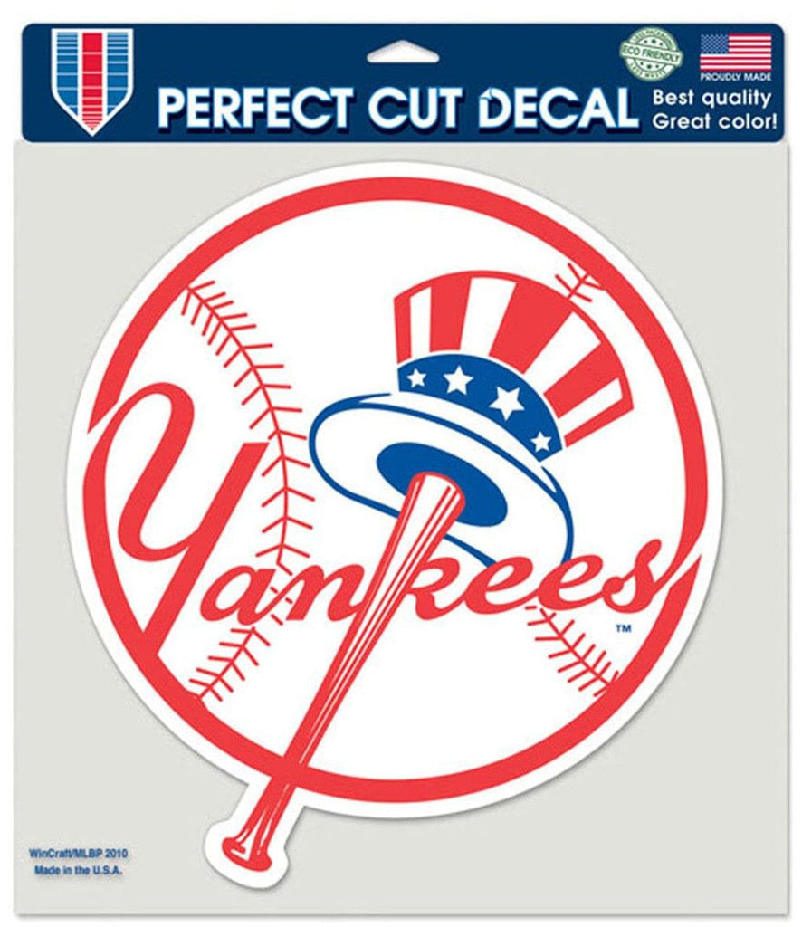 Decal 8x8 Perfect Cut Color New York Yankees Decal 8x8 Die Cut Color Prime 032085871633