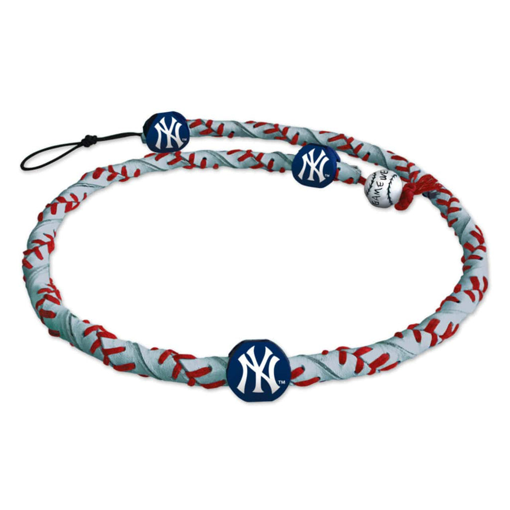 New York Yankees New York Yankees Necklace Frozen Rope Reflective Baseball CO 814428029686