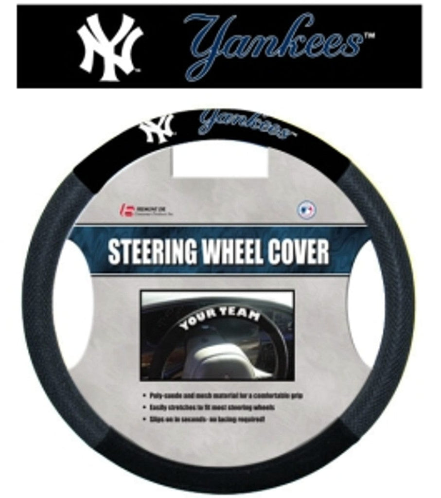 New York Yankees New York Yankees Steering Wheel Cover Mesh Style CO 023245685108