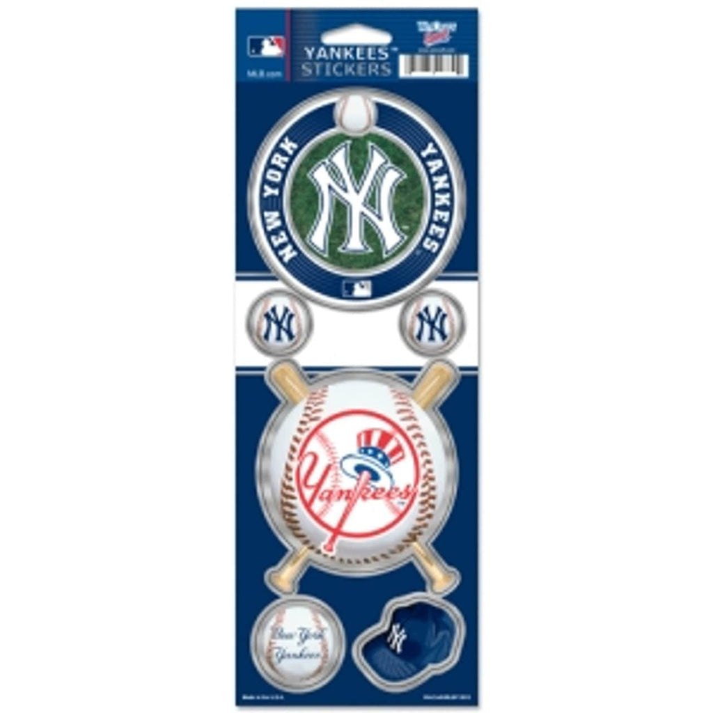 Decal 4x11 Die Cut Prismatic New York Yankees Stickers Prismatic 032085207364