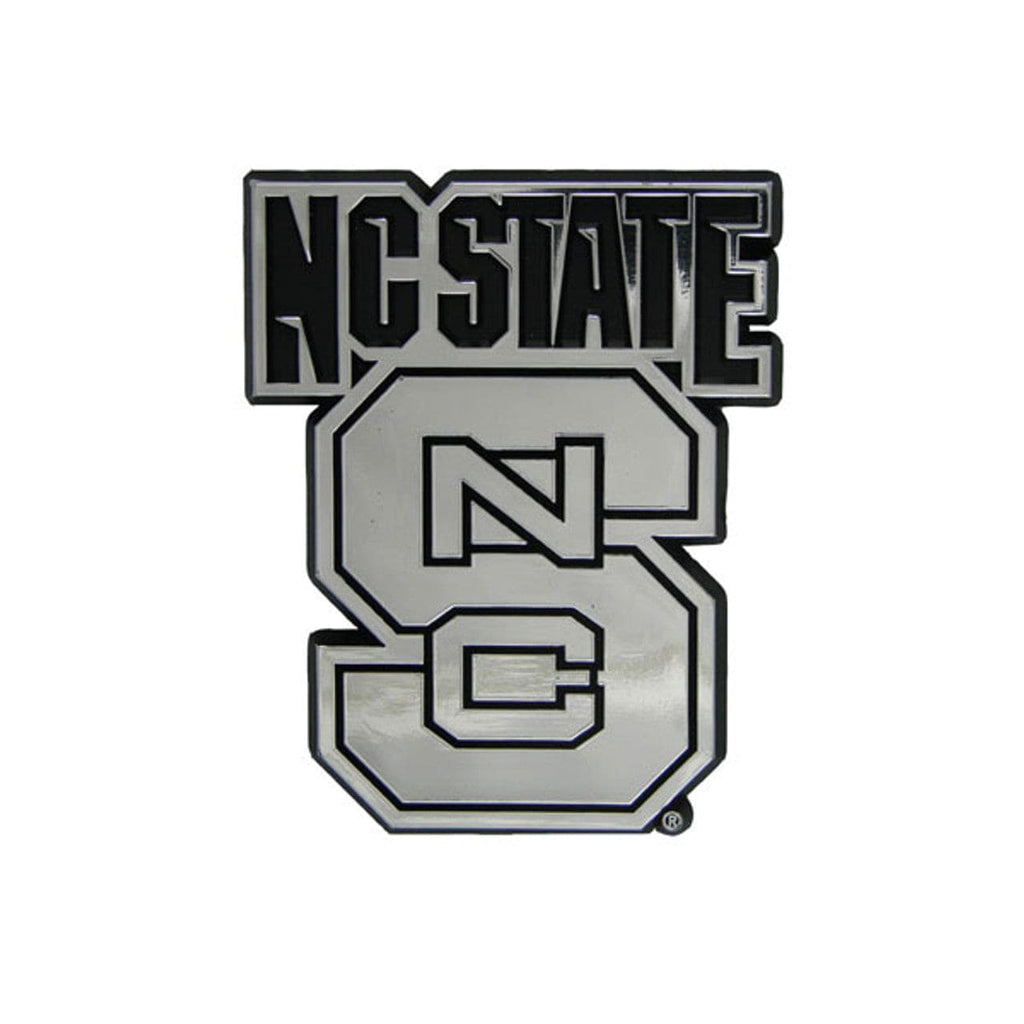 Auto Emblem Chrome North Carolina State Wolfpack Auto Emblem Silver Chrome 681620000467