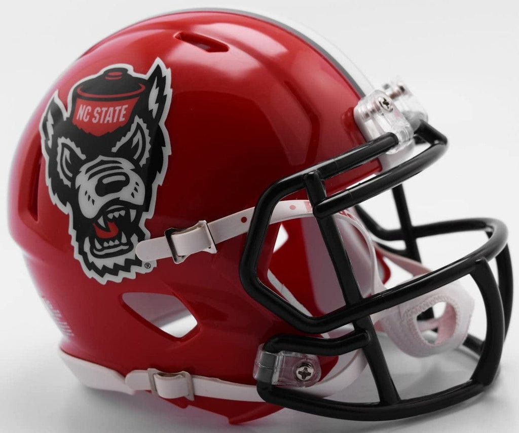 Helmets Mini Speed North Carolina State Wolfpack Helmet Riddell Replica Mini Speed Style Red Tuffy Design - Special Order 095855901299