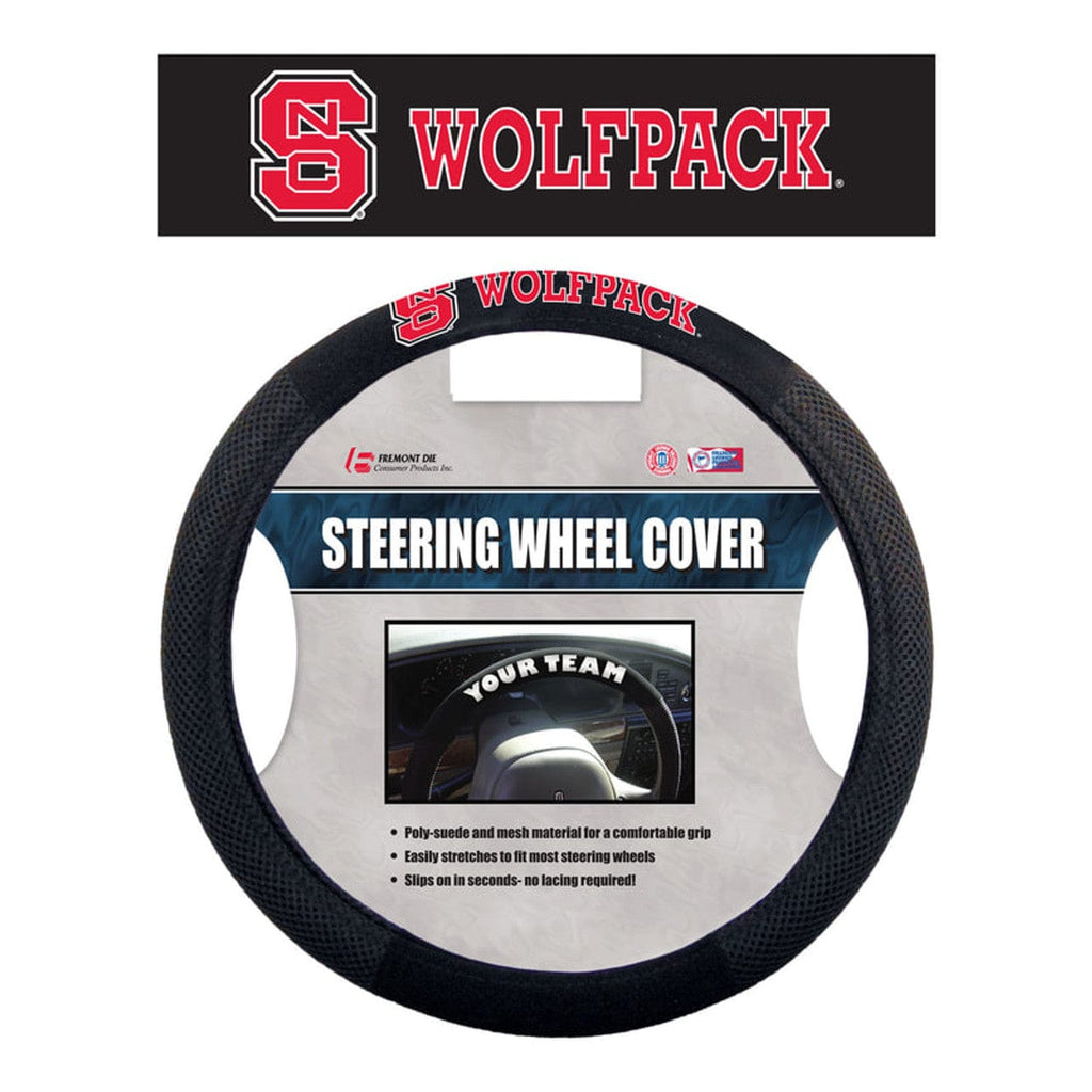 North Carolina State Wolfpack North Carolina State Wolfpack Steering Wheel Cover Mesh Style Alternate CO 023245585484