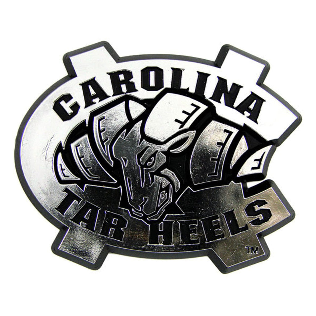 Auto Emblem Chrome North Carolina Tar Heels Auto Emblem - Silver 681620045222