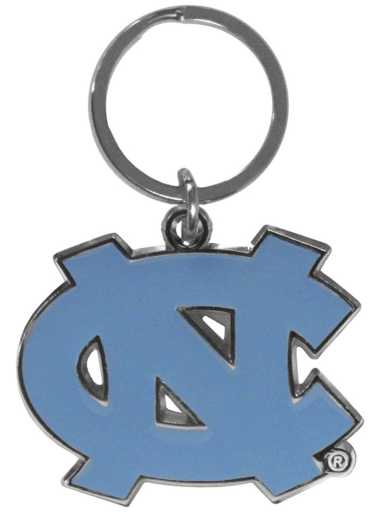 Keychain Logo Cut Style North Carolina Tar Heels Chrome Logo Cut Keychain 754603297267